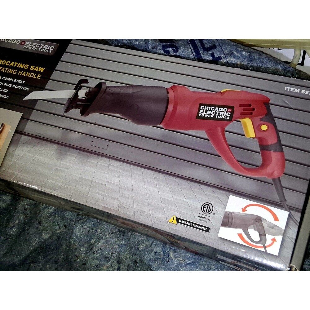 Chicago Electric 6 Amp Reciprocating Saw with Rotating Handle